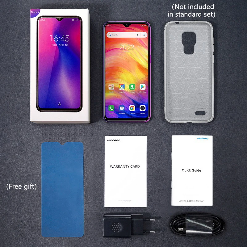 Ulefone Note 7 смартфон с четырёхъядерным процессором ОЗУ 16 ГБ ПЗУ 3500 мАч WCDMA | Мобильные
