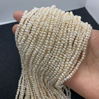 natural pearl loose beads a level cultured freshwater white pearl beading charms for jewelry making necklace bracelet 3 4mm