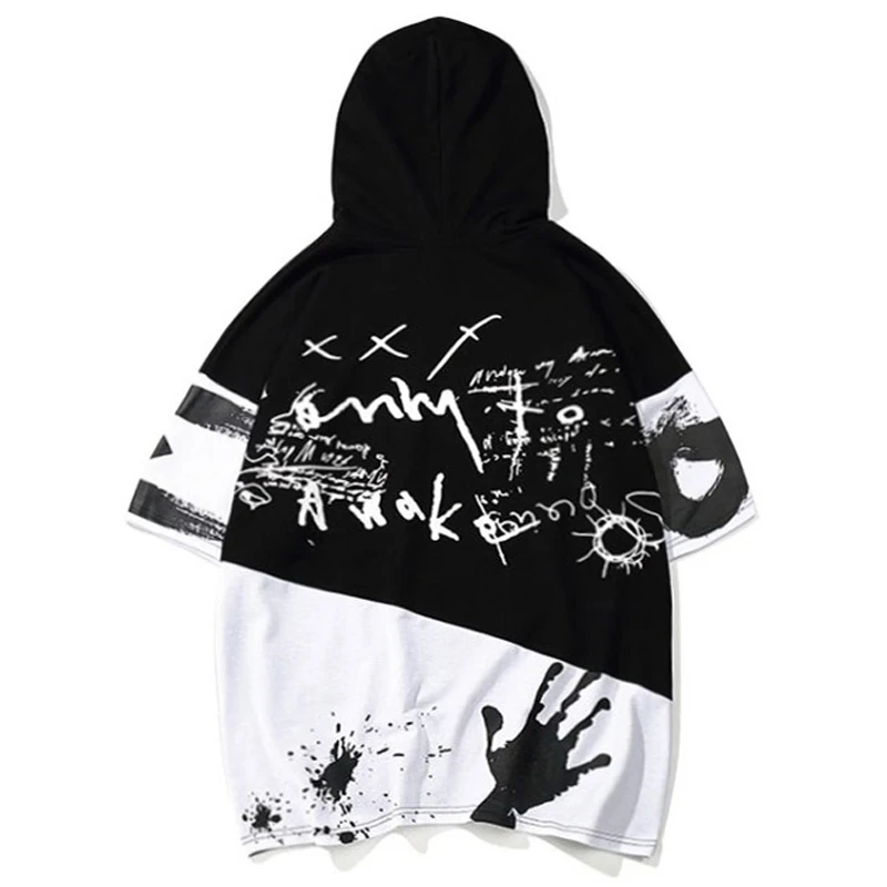 Мужская футболка в стиле хип-хоп с коротким рукавом 150 кг 160 см | одежда