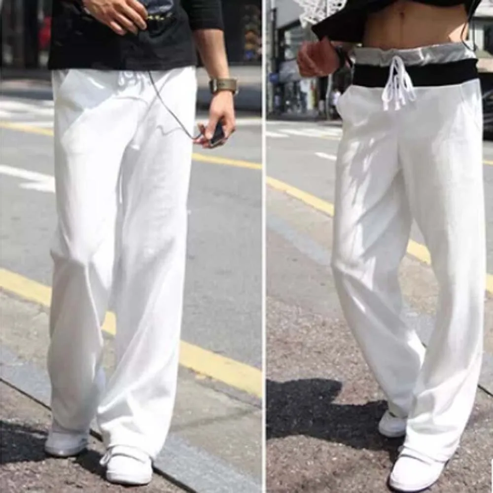 Модные уличные тонкие укороченные брюки 2021 мужские свободные спортивные