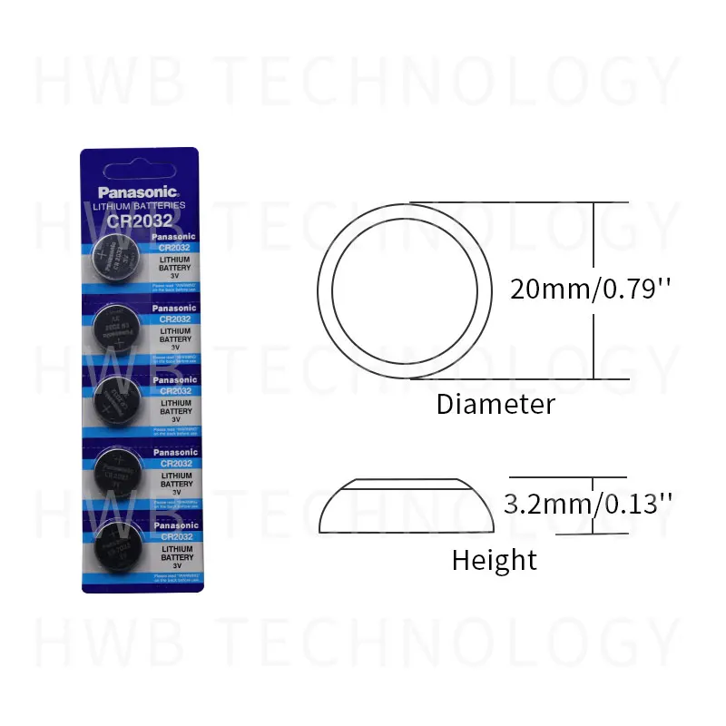 2 шт. Оригинальный Новый аккумулятор для PANASONIC cr2032 3 в Кнопочная батарея монетные