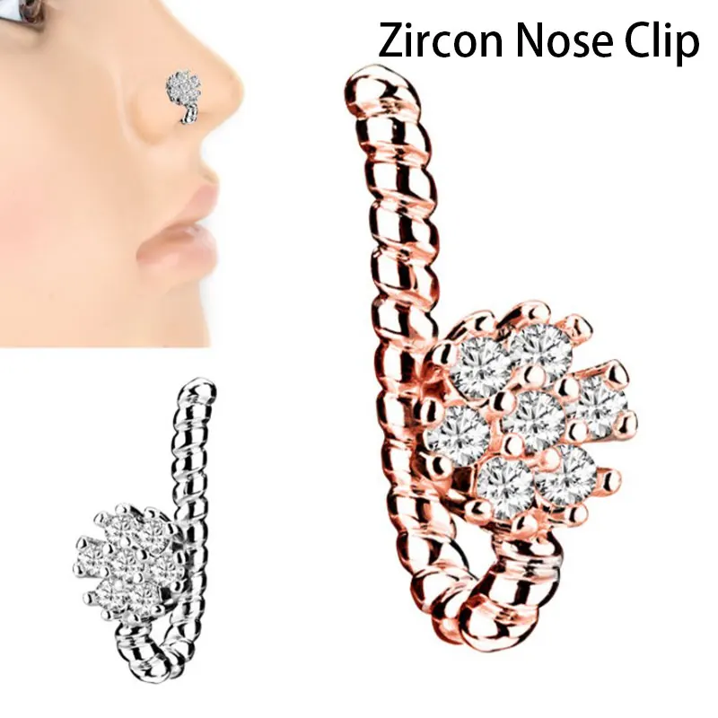 

1Piece Stainless Steel Clip On Nose Ring Fake Nose Piercing Clip On Nose Clip