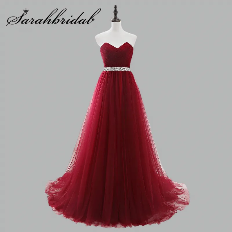 

Elegant Bridesmaid Dresses Long 2021 Sweetheart Garden A Line Beads Burgundy Wedding Party Gown Robe Demoiselle DHonneur SQS083