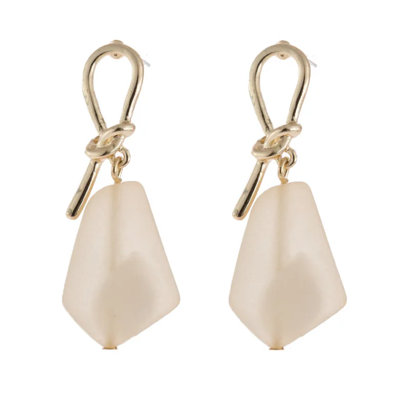 

2021 Japanese and Korean Fashion Temperament Knotted Earrings Simple Wild Irregular Simple Earrings for Women
