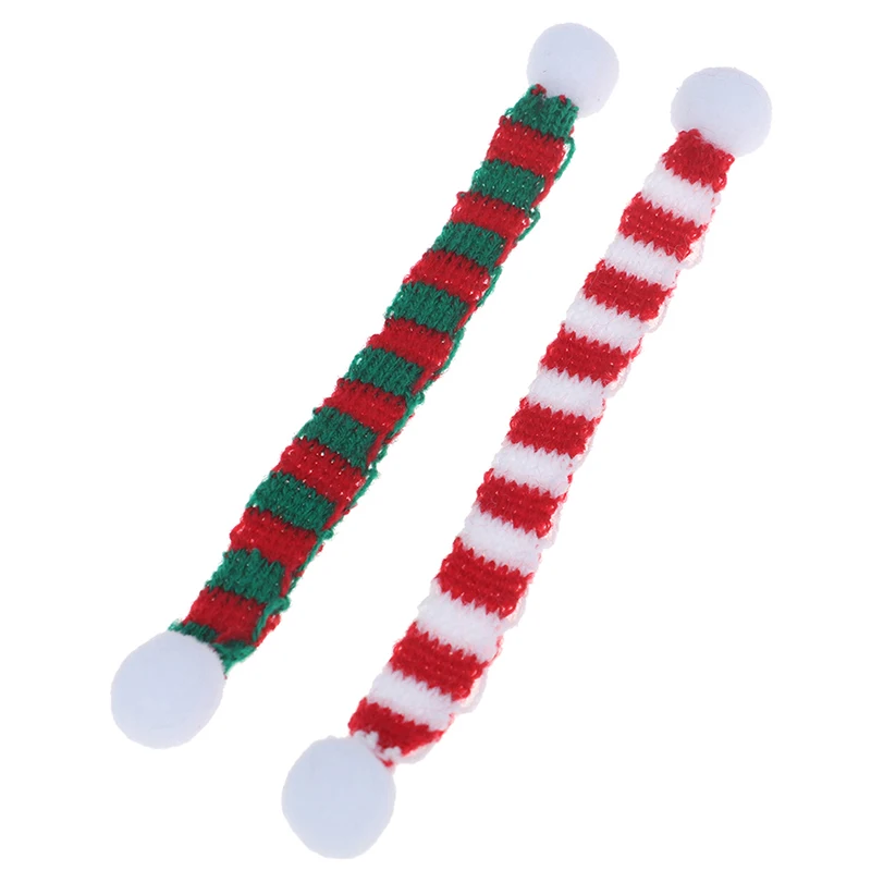 Кукольный домик миниатюра аксессуары Рождественский шарф для кукла украшение