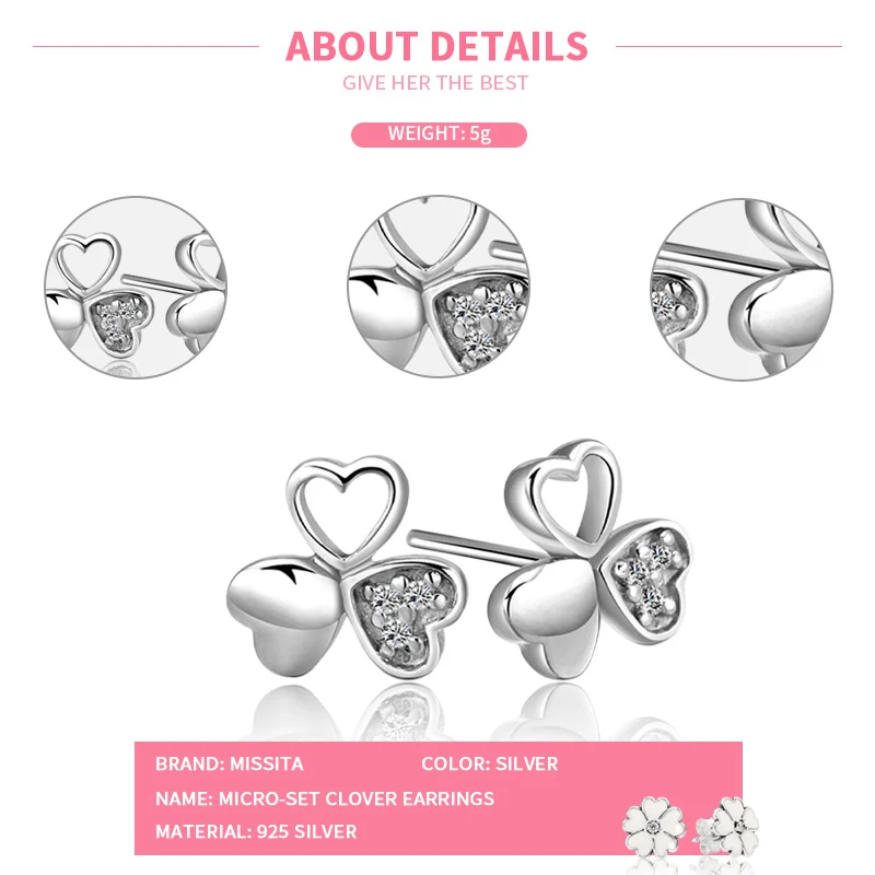 MISSITA Новые Модные полые серьги с фианитами для женщин серебряного цвета