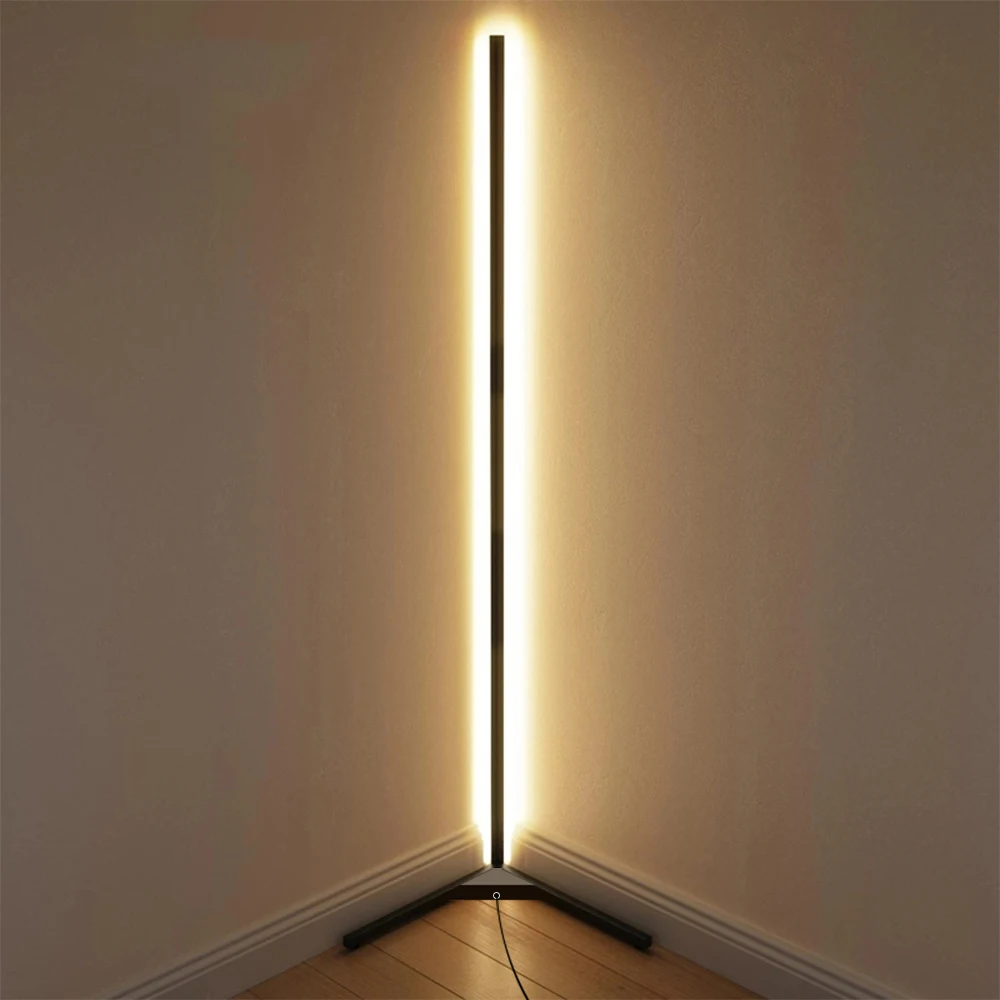New RGB Remote LED Corner Floor Lamps RGB Random Effects & Solid Color Standing Lamp Angle Light Floor Lamp For Living Room