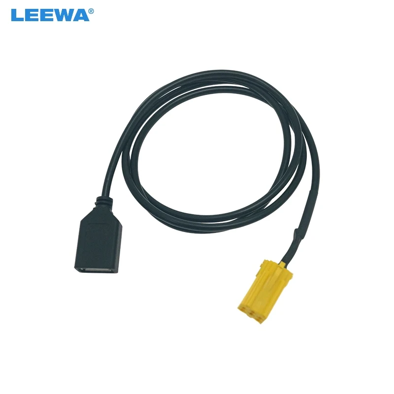 Автомобильный аудио-радиоприемник LEEWA 6Pin AUX USB-кабель Женский удлинитель для MINI ISO
