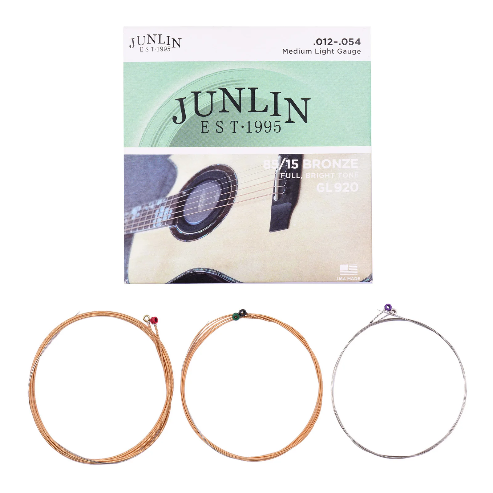 

Струны для акустической гитары 85/15 бронзовые коррозионно-стойкие, набор из 6 струн средсветильник калибра (.012-.054) для гитарных аксессуаров