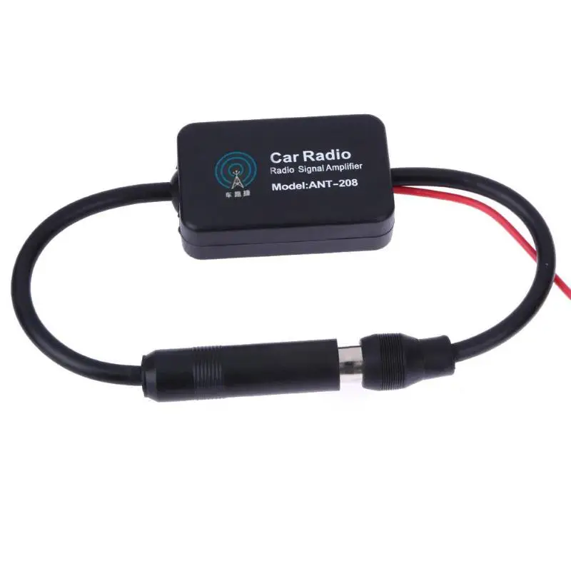 DC 10 ~ 15V FM 88-108MHz Car Antenna Signal Amp Booster Radio Amplifier Electronics Automobiles Audio Black Accessories | Автомобили и