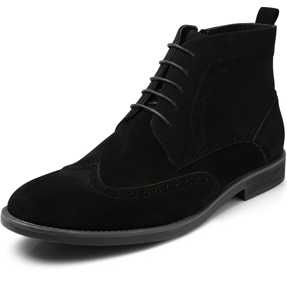 ZUSIGEL/Мужская парусиновая обувь повседневные оксфорды из коровьей замши с высоким