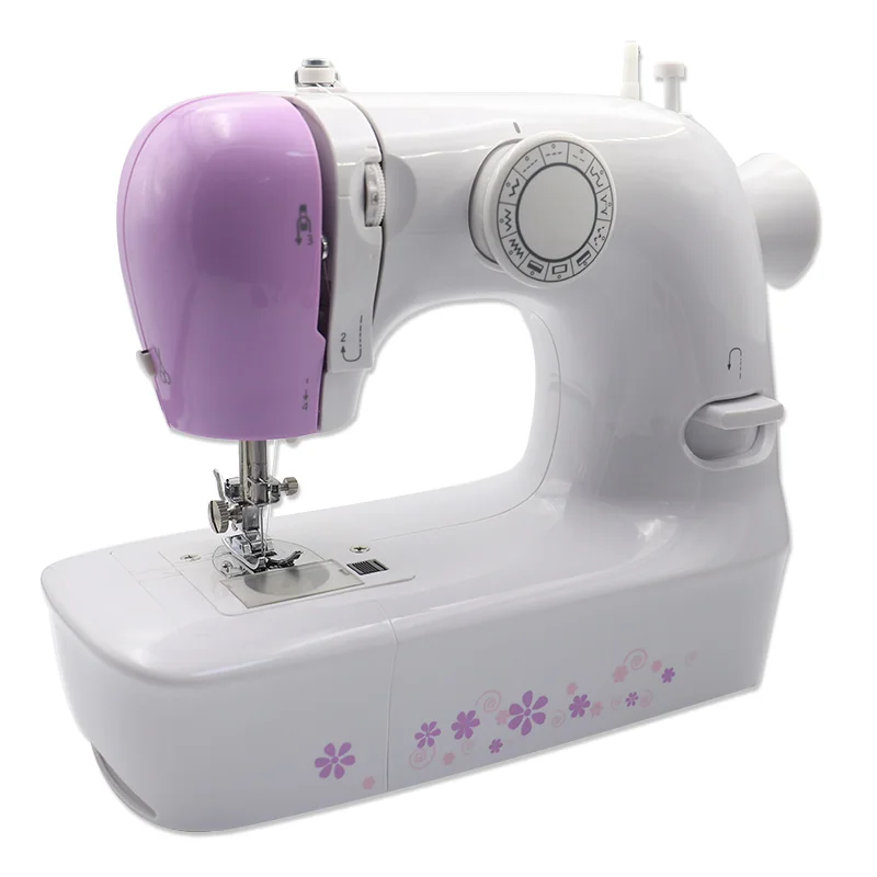 Маленькая мини 12 стежков швейная машина бытовая многофункциональная двойная