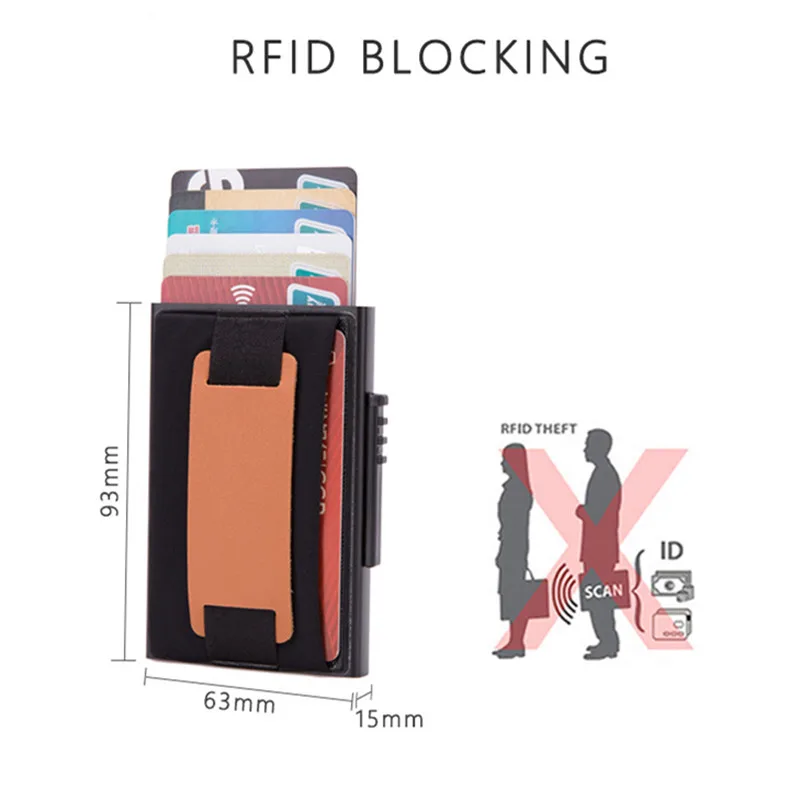 BYCOBECY Новый металлический корпус для карт модный RFID блокирующий держатель