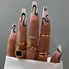 Сверхдлинные накладные ногти балерины съемные накладные ногти с дизайном нажимные ногти маникюрный инструмент полное покрытие накладные ногти
