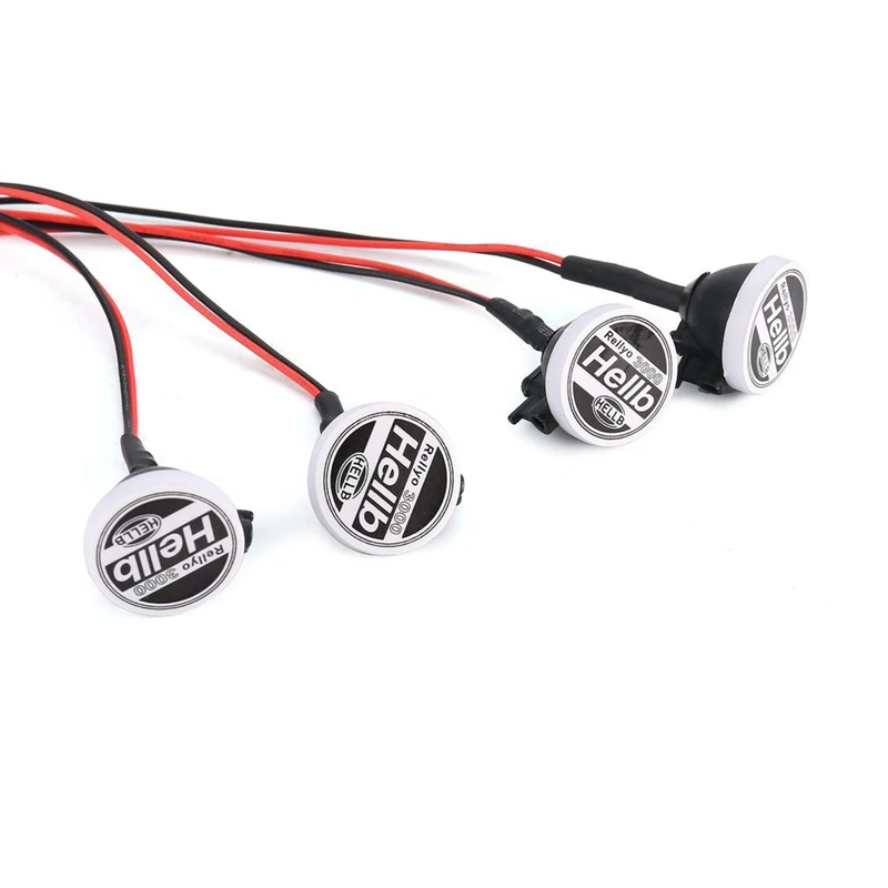

RC Car 4 Round LED Light Cover for 1:10 RC Crawler for Traxxas TRX-4 Axial SCX10 90046 Tamiya CC01 D90 MST HPI