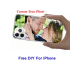 Чехол для телефона, силиконовая задняя крышка с индивидуальным принтом для iPhone 13 11 12 Mini Pro 7 8 6s Plus X XS XR Max