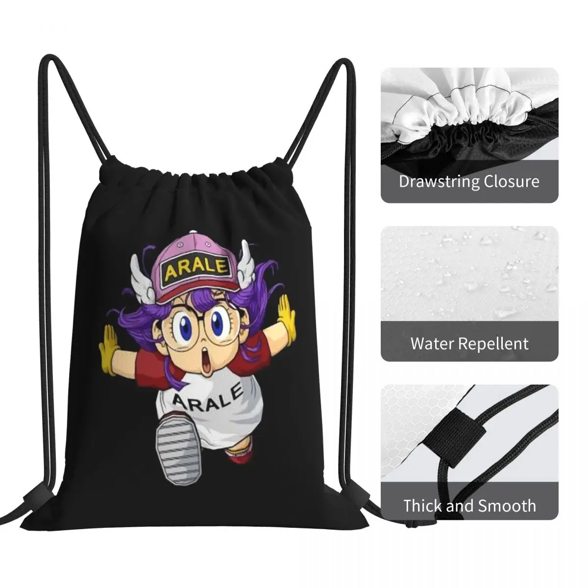 Аниме Сумка на шнурке Dr.Slump Arale для бега дорожная сумка рюкзак с 3D принтом