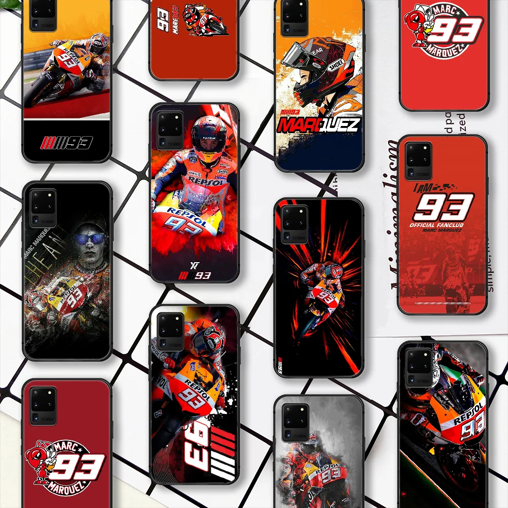 

Marc Marquez i Alenta No.93 Phone Case For Samsung Galaxy Note S 8 9 10 20 Plus E Lite Uitra black Funda Silicone Etui 3D Back