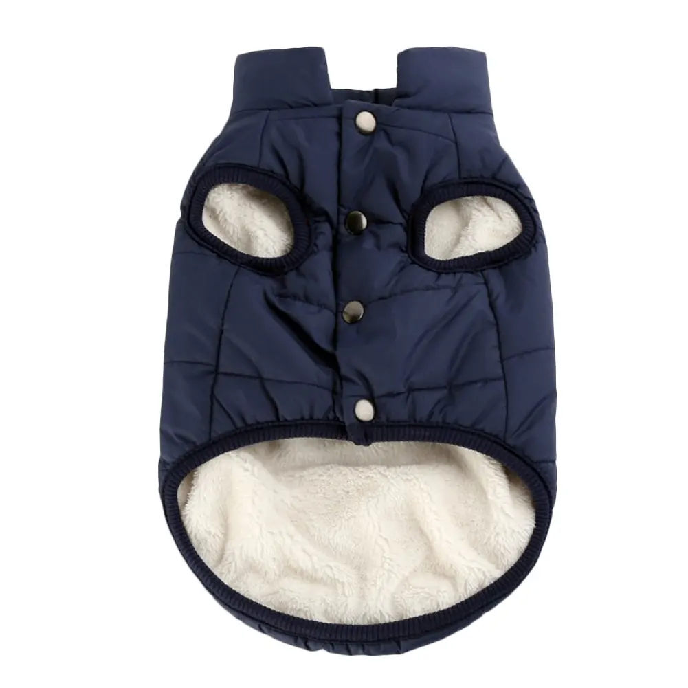 

Polyester Fiber + Flannel Pet Clothes, Waterproof and Breathable High-quality Fabric Made of Winter Windproof and Warm Dog Coat