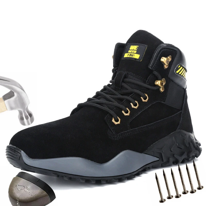 

2020 New Waterproof Winter Men Boots with Fur Warm Snow Women Boots Men Work Casual Shoes Sneakers Indestructible Big Size 48