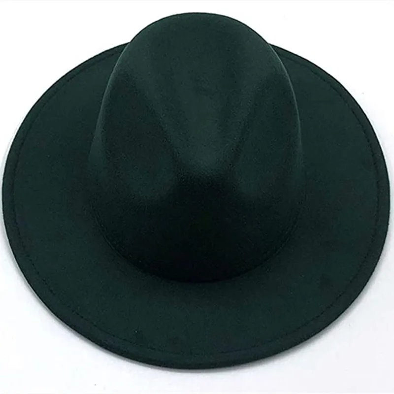 Шляпа из смесовой шерсти для мужчин и женщин модная Панама в стиле джаз с пряжкой