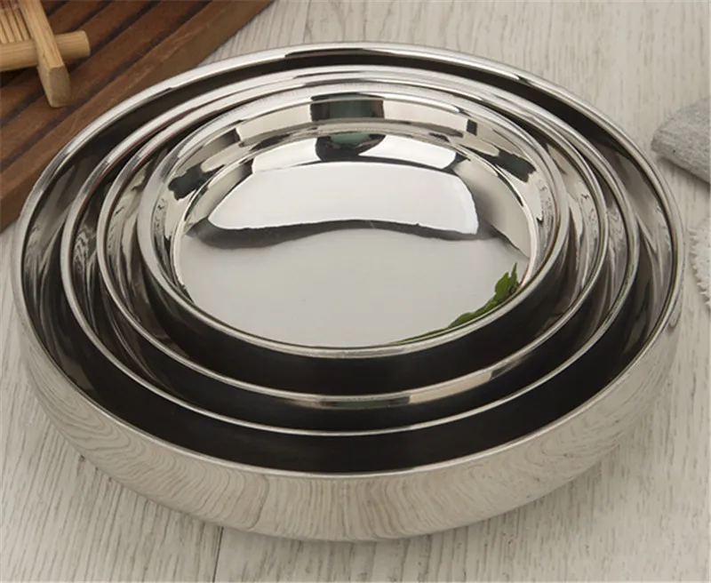 Круглая боковая тарелка для приправ из нержавеющей стали Круглый Серебряный