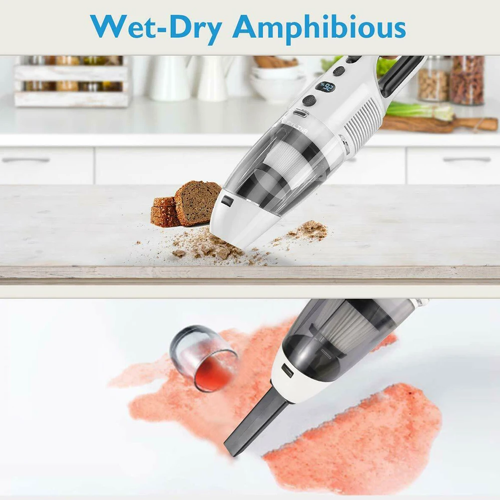 

Handheld Vacuum Cleaner Hand Cordless 120W Powerful Suction Rechargeable