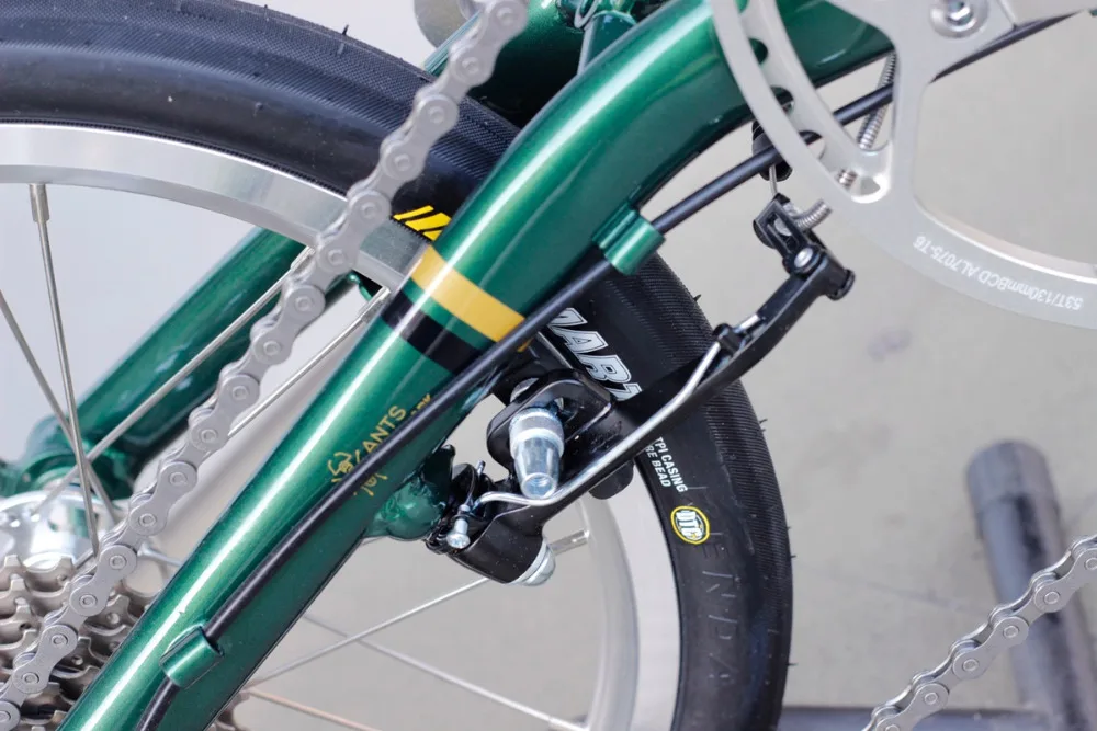 Хромированный стальной складной велосипед 1" Minivelo Mini velo велосипед городской коммутирующий велосипед с V тормозом складной 9 скоростей Fnhon Post зеленый