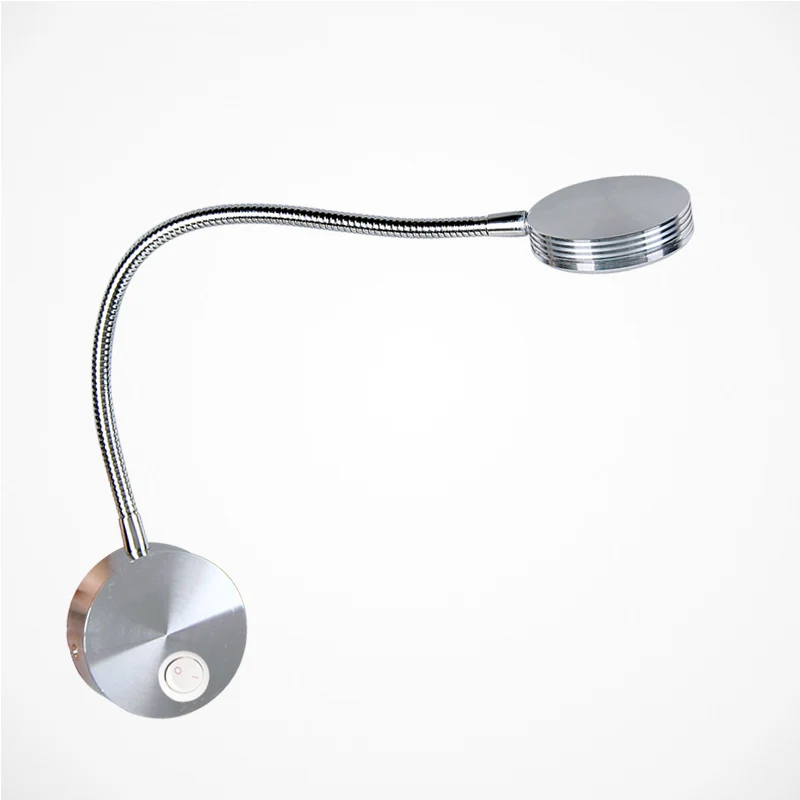 Горячая 3 Вт led гибкий шланг сторона кровати с настенным освещением чтения гибкая лампа зеркало стол живопись выше огни 85-265 в