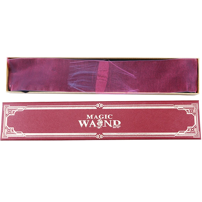

New Metal Core Ginny Magic Wands Cosplay Lucius Dumbledore Voldemort Ron Hermione Magical Wand Harried Red Ribbon Box with Gifts