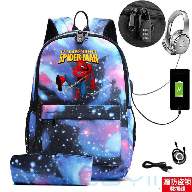Человек паук 2 шт./компл. школьные ранцы для мальчиков рюкзак Five nights at Рюкзак