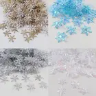 1 упаковка рождественских зимних металлических конфетти в форме снежинок, украшения для стола, Рождество, праздник, день рождения, свадьба, снежные вечерние принадлежности, подарки