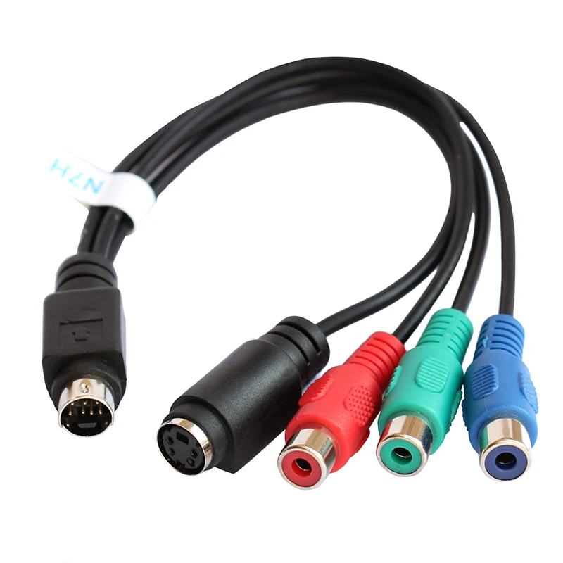 7 Pin S-Video к женскому цветная (RGB)/3 RCA и 4 pin FemaleComponent кабель 20 см для ПК DVD HDTV |