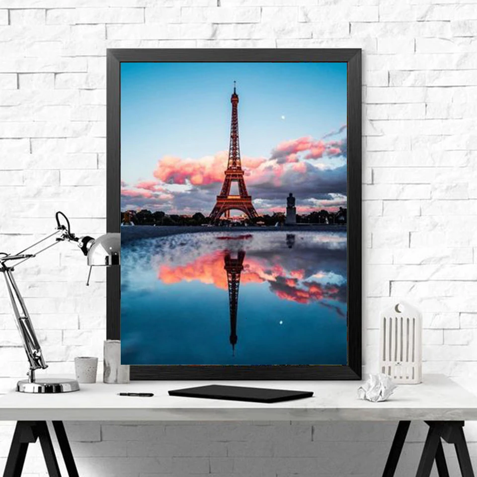 Evershine алмазная вышивка Эйфелева башня 5D DIY крестиком пейзаж мозаика полная