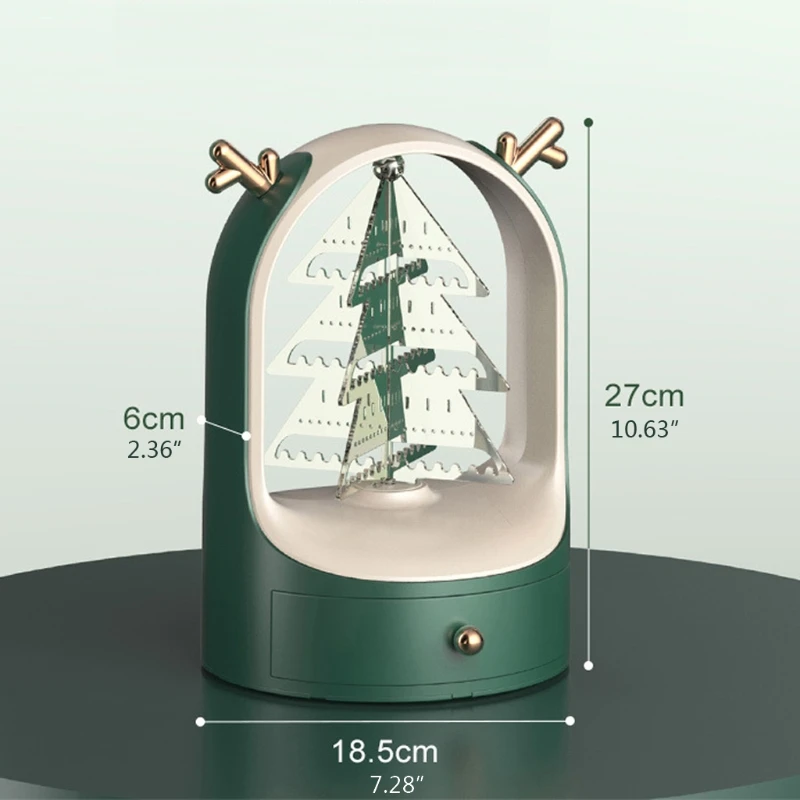 

Rotatable Jewelry Tower Necklace Organizer Earrings Bracelet Display Tree Stand