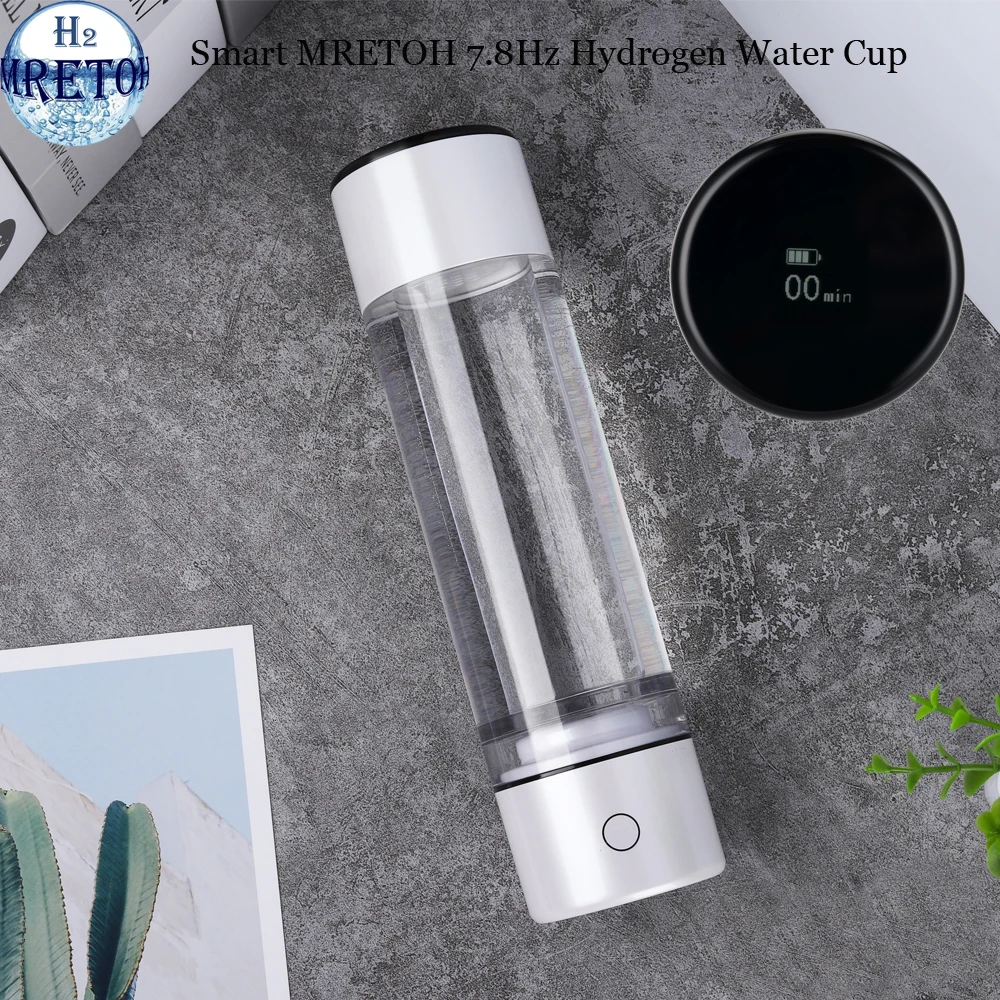 

Smart MRETOH 7.8Hz Rechargeable Nano High Hydrogen Water Generator Electrolysis H2 Bottle Ventilator Promote Blood Circulation