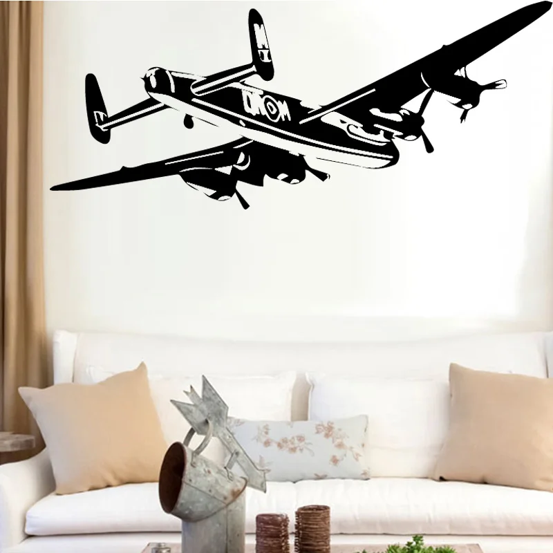 Наклейка на стену с изображением самолёта для детской комнаты декоративные