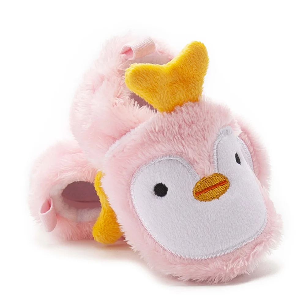 Тапочки детские с круглым носком мягкая обувь для начинающих ходить детей на