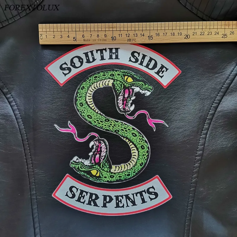 

New Women Serpents Faux Leather Jackets Crop Top Southside Snake Pink Black PU Streetwear Fall Zipper Coat