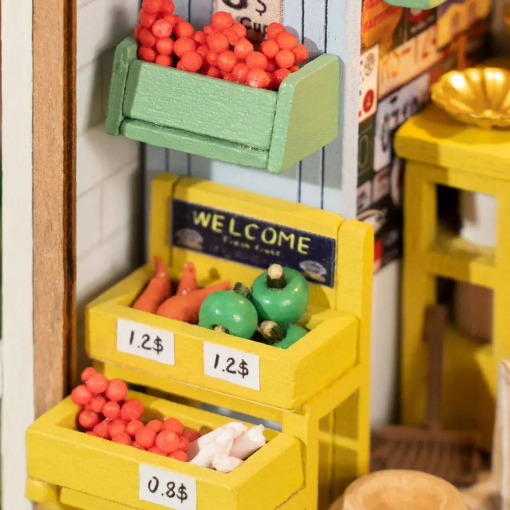 

Модная миниатюрная городская игрушка, компактный Творческий прозрачный магазин шагов, художественный дом «сделай сам»