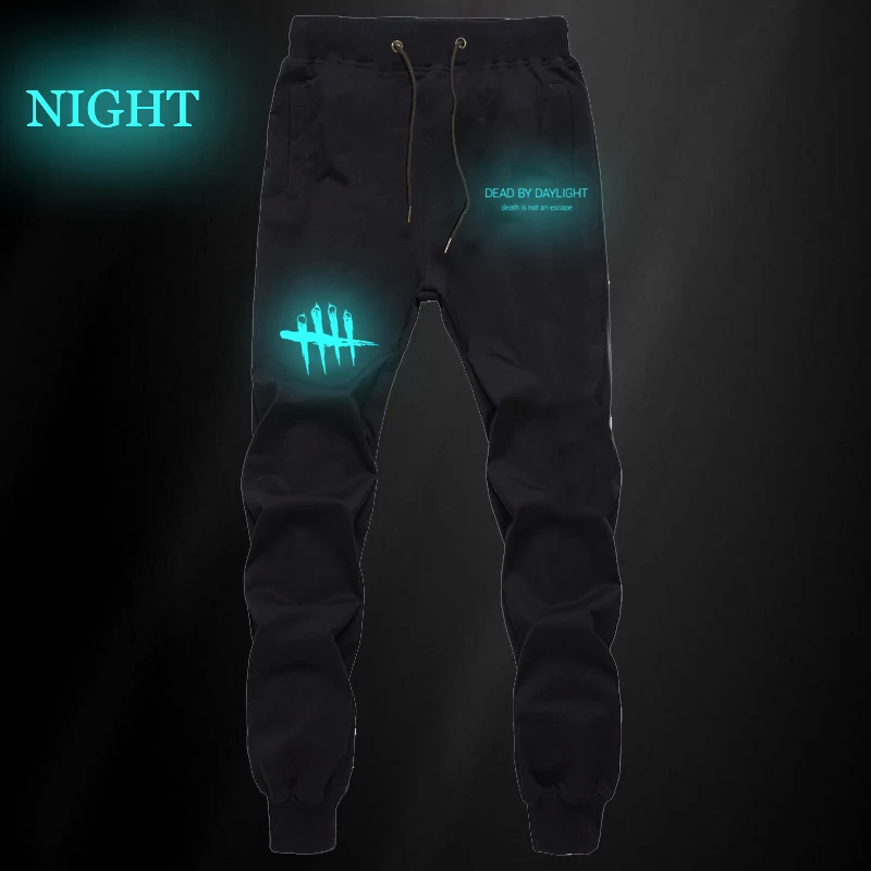 Dead By Daylight светящиеся брюки осень зима мужские фитнес тренировка для бегунов длинные брюки мужские повседневные спортивные штаны Большие размеры