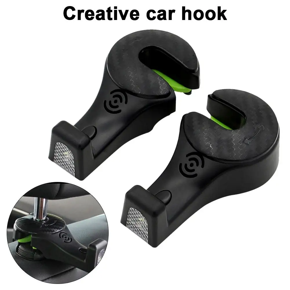 2PCS Clips Car Seat Hook Auto Headrest Hanger Bag Holder For Purse Cloth Grocery Storage Fastener Accessories | Автомобили и