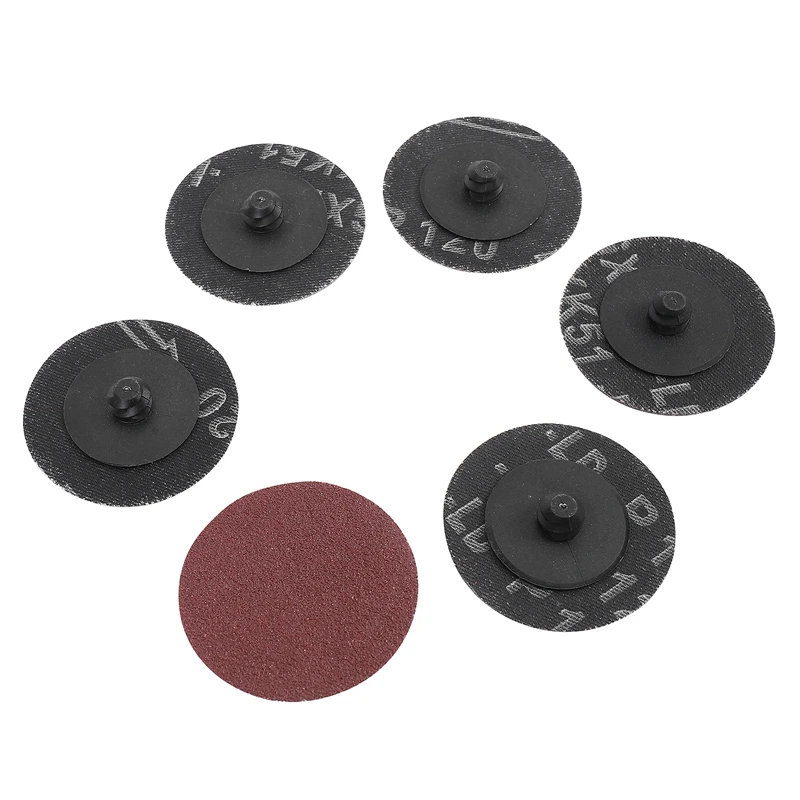 

50 шт., 2-дюймовый диск, зернистость 120, зернистость, зернистость для шлифовальной машины, быстросменный шлифовальный диск в ассортименте
