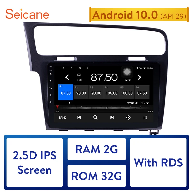 Автомагнитола Seicane 2 DIN с сенсорным экраном 10 1 дюйма Bluetooth GPS навигацией Wi Fi FM радио