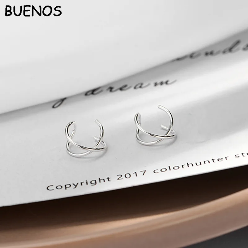 BUENOS No Пирсинг Зажим для ушей C Форма клип на серьги ушные манжеты женские Модные