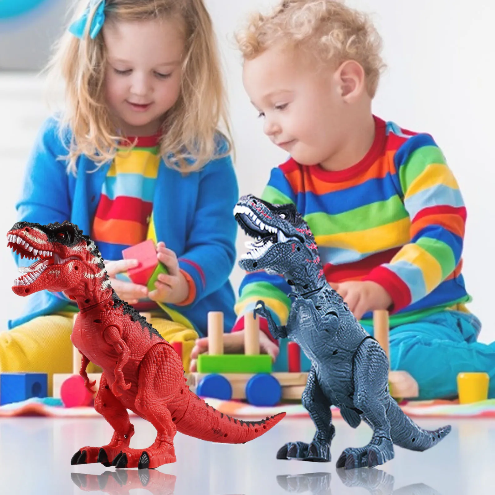 Тираннозавр T-Rex игрушка-динозавр ходячий динозавр с подсветкой и реалистичными