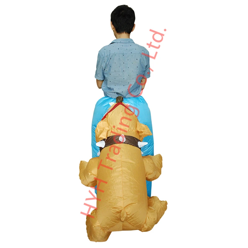 Забавный кусачая собака стиль надувной костюм дуть вечерние милые маскарадные