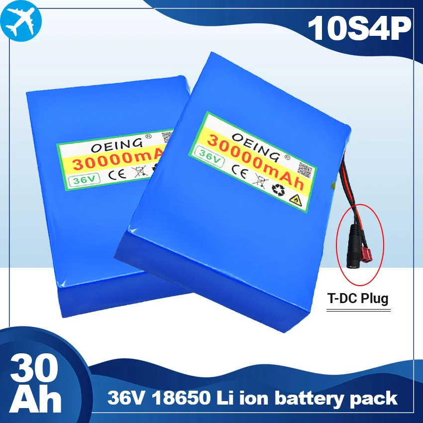 

36V battery 10S4P 30000mah 18650 Li ion battery pack is suitable for eBike electric vehicles bicycles and motorcycles