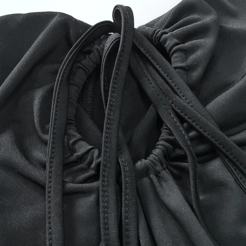 

Hbenna Black Mini Shorts Women Hollow Out Side Drawstring Fashion Skinny Hight Waist Summer Ladies Shorts Streetwear Elastics