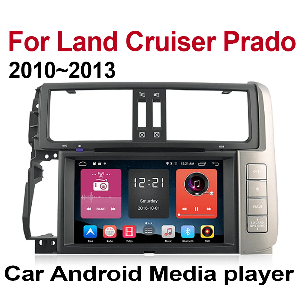 

Автомобильные аксессуары для Toyota Land Cruiser Prado LC150 2010-2013, мультимедийный плеер на Android, GPS-навигация, радио, видео головное устройство 2din
